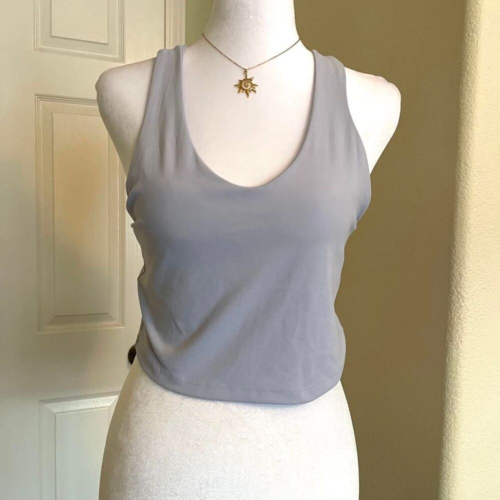 Buttery soft racerback activewear tank top - has a built in bra - size medium